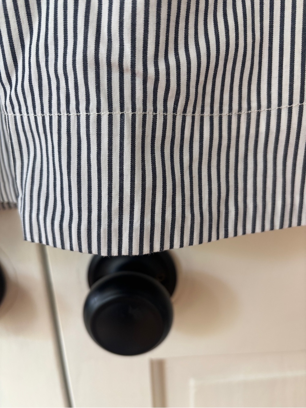 NEW J. Crew Striped Button Up Front Shirtdress Belt Waist Tie Navy White Size 4 - Picture 7 of 14